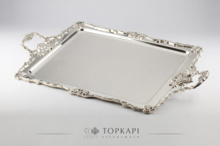 Silver plated Imperial tray with handles