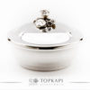Classic silver plated round candy box