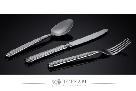 'Stripes' silver plated cutlery design