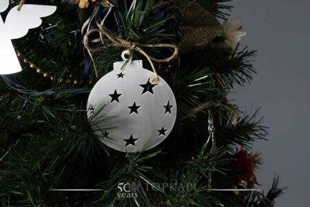 Silver plated Bauble Christmas tree ornament