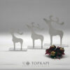 Silver plated deer Christmas decorative stand
