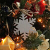 Silver plated snowflake tree ornament