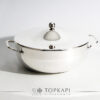 Topkapi-Silver plated- -round-food pot-side handles-cover