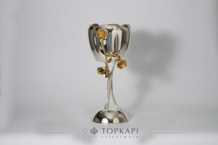 Tulip incense burner with gold rose motifs