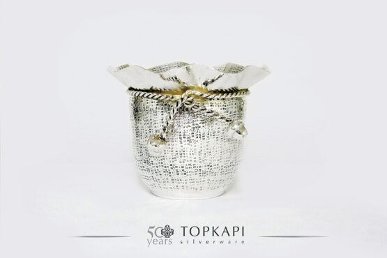 Topkapi-Hammered-Ice-bucket-Knot-design-Silver plated