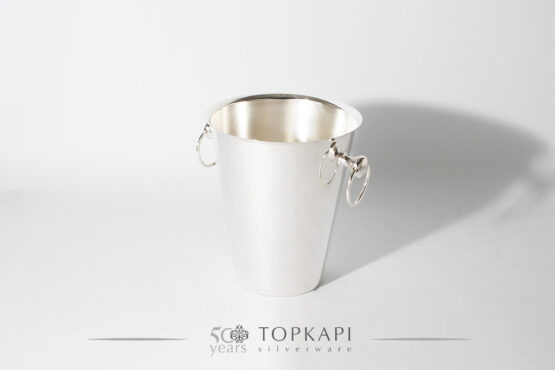 topkapi-Conical-ice-buket--ring-handles-silver plated