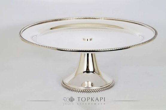 Topkapi-Footed-cake-sweets-pastry-plate-stand-silver plated