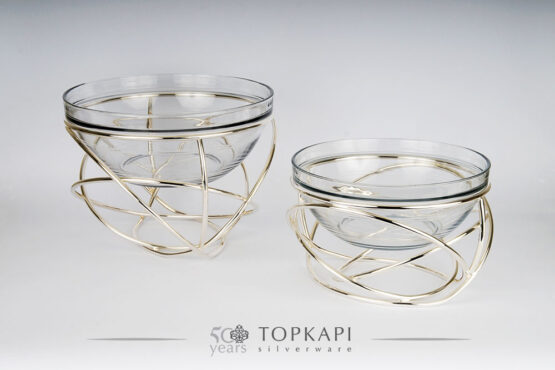 Topkapi-Galaxy-salad-bowl-stand-Silver plated