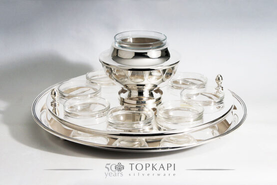 Topkapi-Rotating-Caviar-stand-condiments-Raye-silver plated-luxury