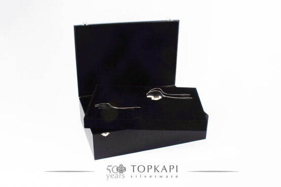Topkapi-Baguette cutlery set in leather box